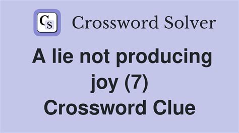 joy 7 crossword clue.